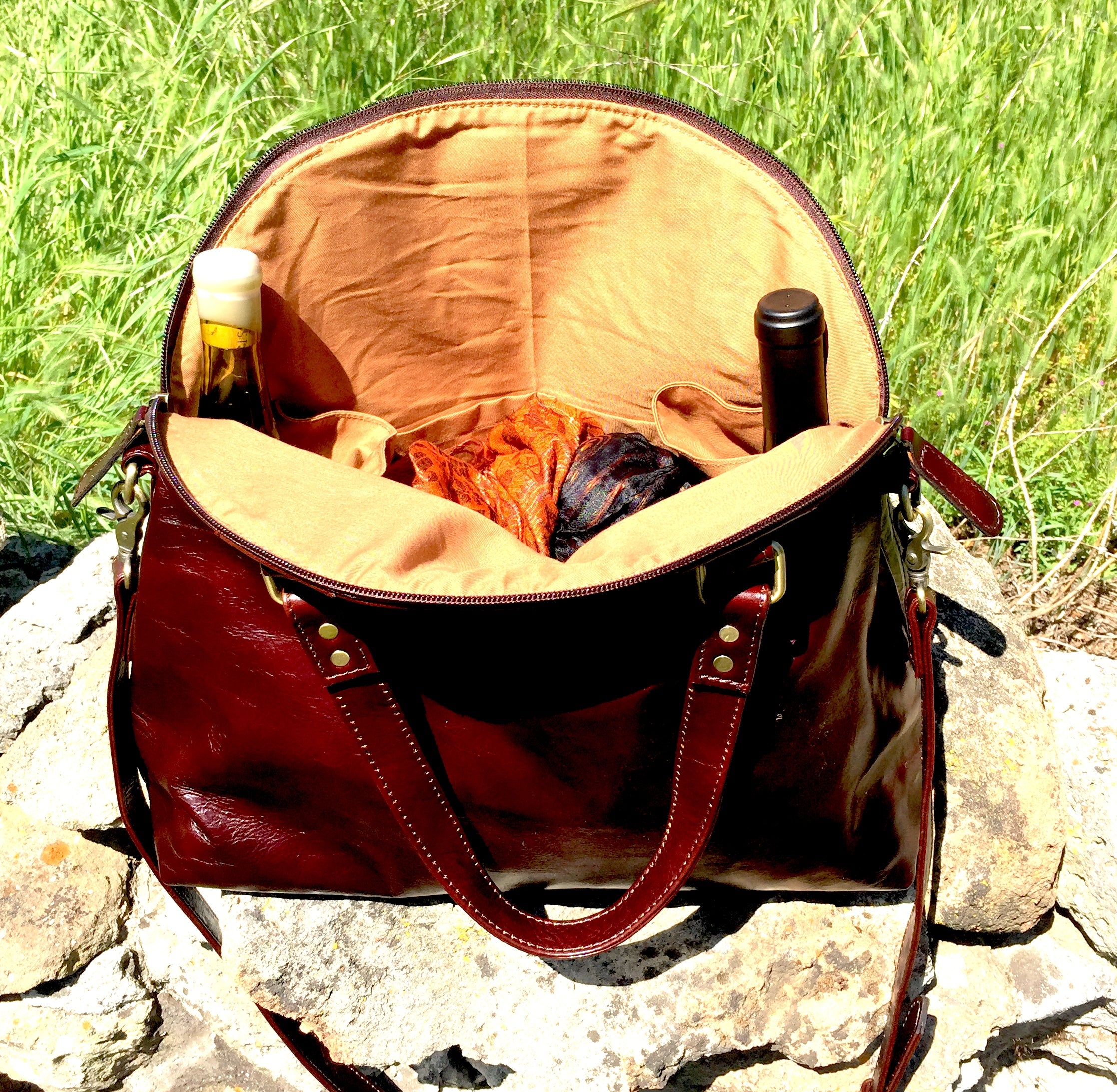 Leather Messenger Bag Wine Messenger Bag Stellareese Collection